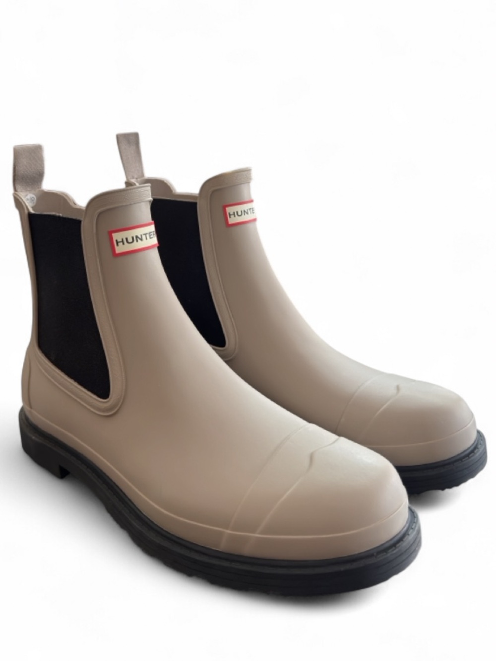 Hunter Commando Chelsea Waterproof Boots Stone Grey/Black Size US 12 Men’s (NEW)